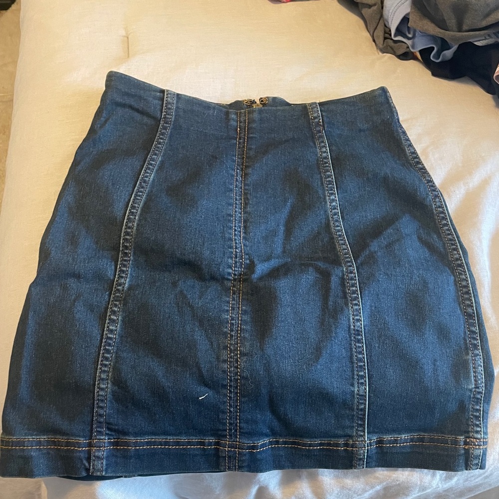 Denim mini skirt